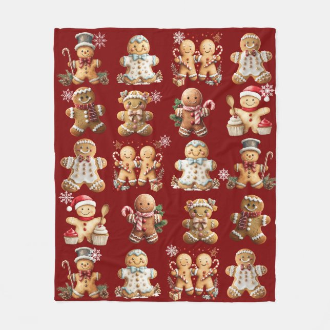 Gingerbread Cookies Adorable Boys & Girls Fleece Blanket (Front)