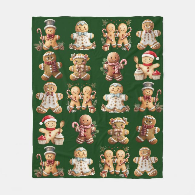 Gingerbread Cookies Adorable Boys & Girls Fleece Blanket (Front)