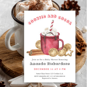 Gingerbread Cookies and Cocoa Baby Shower Invitation