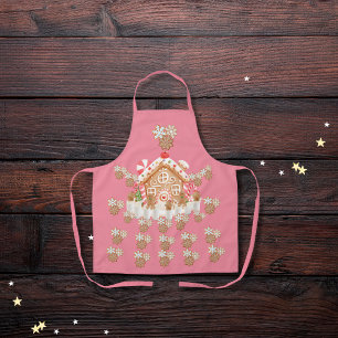 Gingerbread cookies and milk pink apron