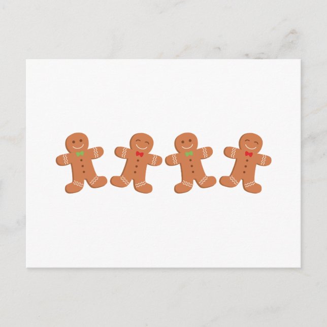 Gingerbread Cookies Border Postcard (Front)