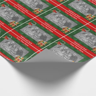 Gingerbread Cookies Candy Cane Your Photo Holiday Wrapping Paper