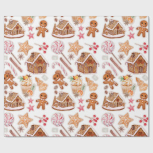 Gingerbread Cookies Candyland  Wrapping Paper