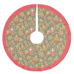 Gingerbread/cookies/Christmas Brushed Polyester Tr Tree Skirt