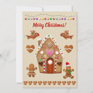 Gingerbread Cookies Christmas Celebration Holiday Card