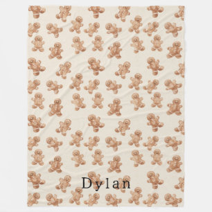 Gingerbread Cookies Christmas Fleece Blanket