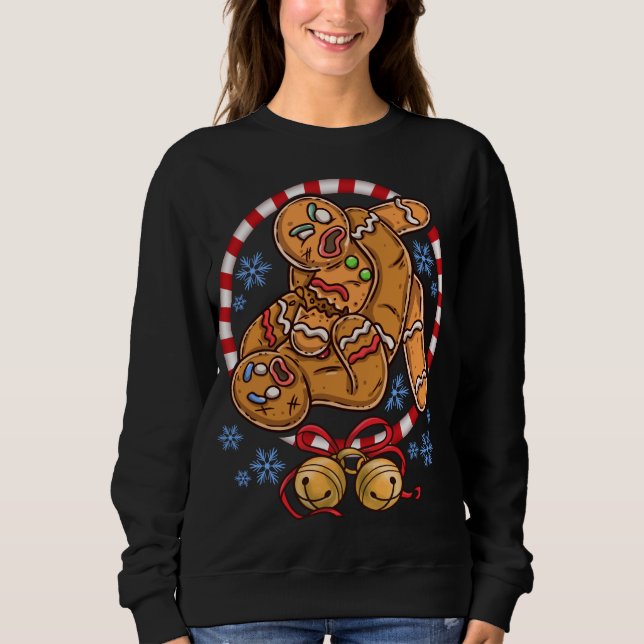 Gingerbread Cookies Christmas Funny Fighting Wrest Sweatshirt (Front)