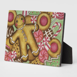 Gingerbread Cookies Christmas Holiday  Art Decor  Plaque