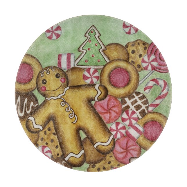 Gingerbread Cookies Christmas Holiday   Cutting Board (Front)