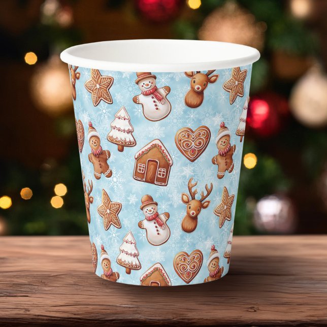 Gingerbread Cookies Christmas Paper Cups (Creator Uploaded)
