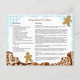 Gingerbread Cookies Christmas Recipe Postcard