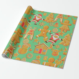 Gingerbread Cookies Christmas Wrapping Paper