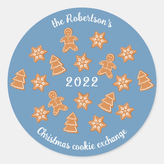 Gingerbread Cookies Classic Round Sticker (Front)