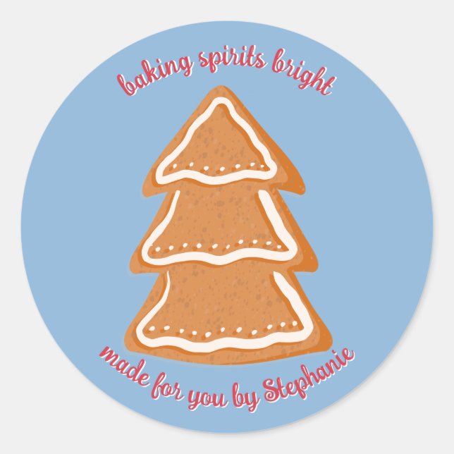 Gingerbread Cookies Classic Round Sticker (Front)