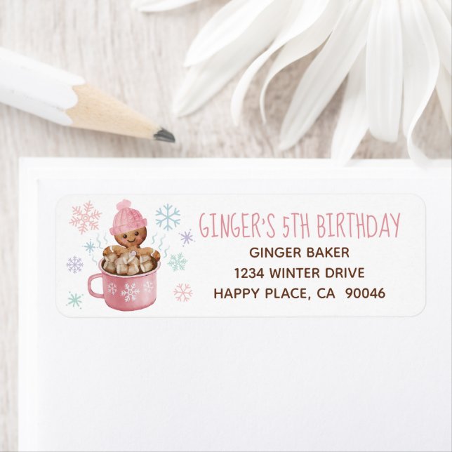 Gingerbread Cookies & Cocoa Girl Winter Birthday (Insitu)