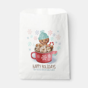 Gingerbread Cookies & Cocoa Happy Holidays  Favour Bags