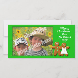 Gingerbread Cookies Couple Photo Card Template