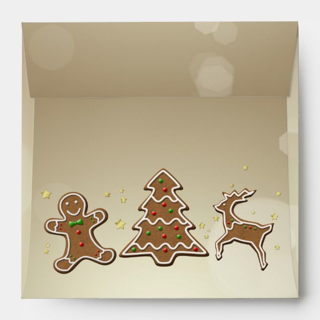 Gingerbread Cookies Envelope (Back (Top Flap))