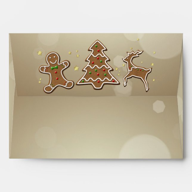 Gingerbread Cookies Envelope (Back (Top Flap))