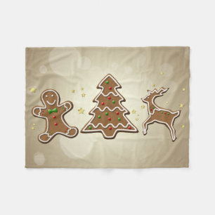 Gingerbread Cookies Fleece Blanket