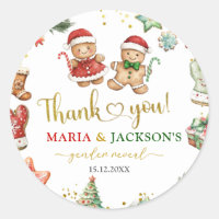 Gingerbread Cookies Gender Reveal Favour Tags