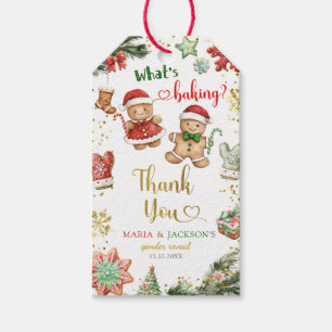 Gingerbread Cookies Gender Reveal Gift Tags