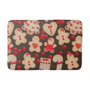 Gingerbread Cookies Holiday Cookie Christmas Bath Mat