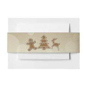 Gingerbread Cookies Invitation Belly Band