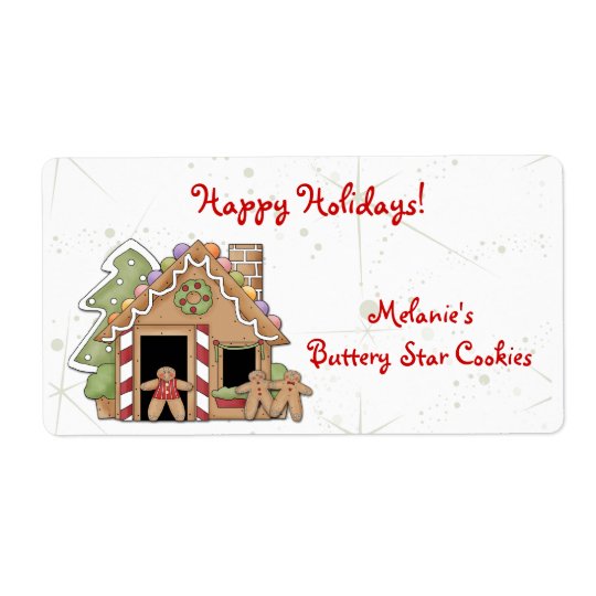Gingerbread Cookies Label Shipping Label