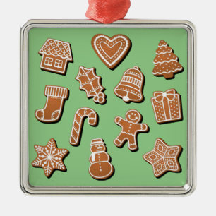 Gingerbread Cookies Metal Tree Decoration