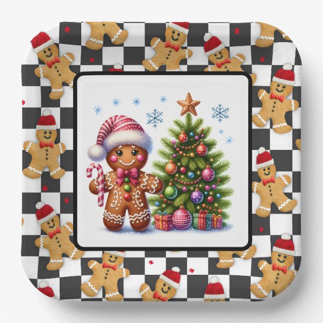 Gingerbread Cookies  Paper Plate (Front)