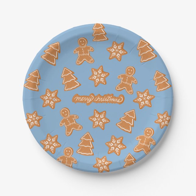Gingerbread Cookies Paper Plates (Front)