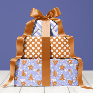 Gingerbread Cookies Pattern Cute Holiday Christmas Wrapping Paper Sheet