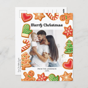 Gingerbread Cookies Photo Christmas  Postcard