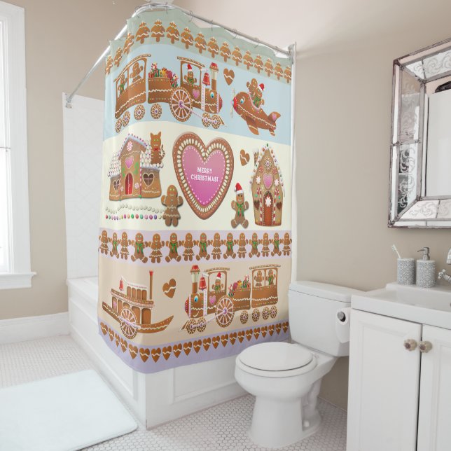 Gingerbread Cookies Shower Curtain (In Situ)