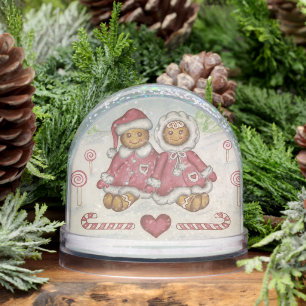 Gingerbread Cookies Snow Globe 