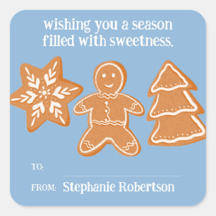 Gingerbread Cookies Square Sticker