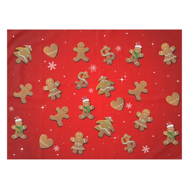 Gingerbread Cookies Tablecloth (Front (Horizontal))