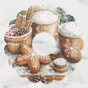 Gingerbread Cookies Wine Glass Tag