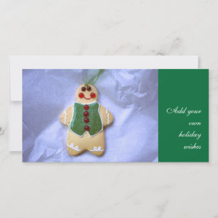 Gingerbread Cooking Ornament Photocard Holiday Card