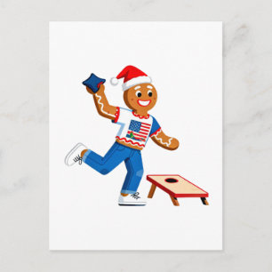 Gingerbread Cornhole Christmas 2026 Holiday Tailga Postcard