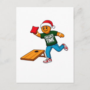 Gingerbread Cornhole Christmas Sport Holiday Postcard
