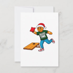  Gingerbread Cornhole Christmas Sport Holiday   Thank You Card