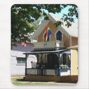 Gingerbread Cottage and Pride - Martha's Vineyard Mouse Mat