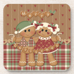 Gingerbread Country Christmas Coaster