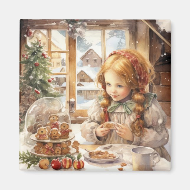 Gingerbread Country Kitchen Magnet (Front)