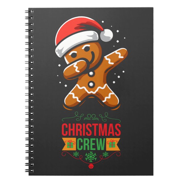 Gingerbread Dabbing Christmas Notebook (Front)