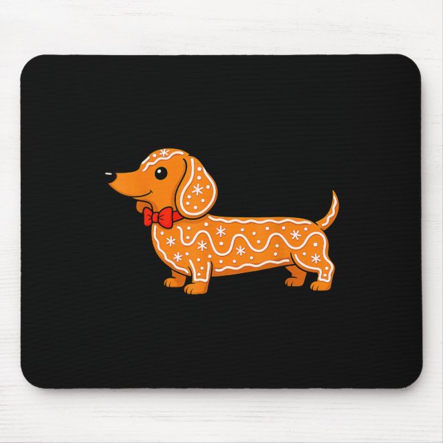 Gingerbread Dachshund Christmas Cute Weiner Dog  Mouse Mat (Front)