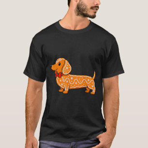 Gingerbread Dachshund Christmas Cute Weiner Dog  T-Shirt