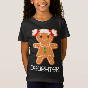 Gingerbread Daughter Christmas Matching Pyjamas Fa T-Shirt